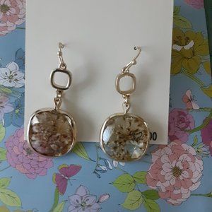 Frame Flower Drop Earrings